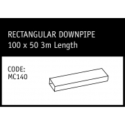 Marley Rectangular Downpipe 100x50mm 3m - MC140